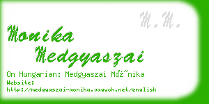 monika medgyaszai business card